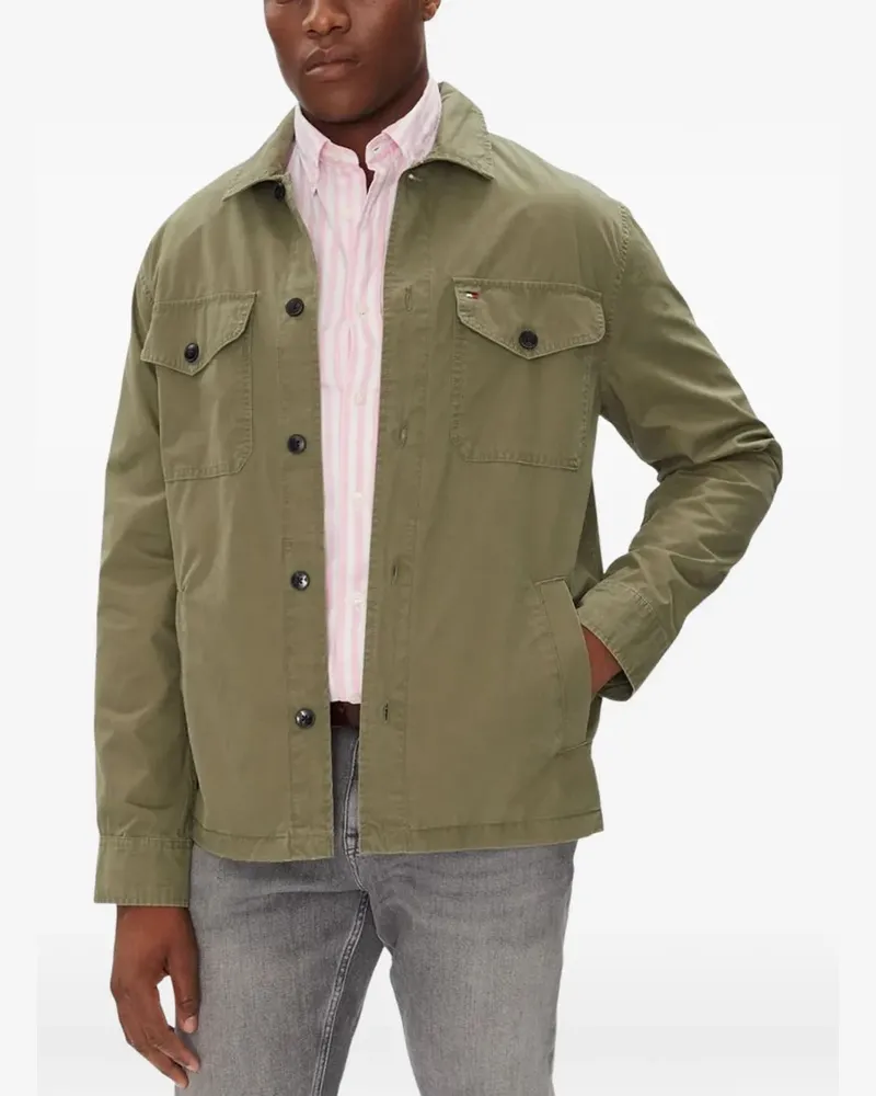 Tommy Hilfiger Jacke mit Logo-Patch - Grün Grün