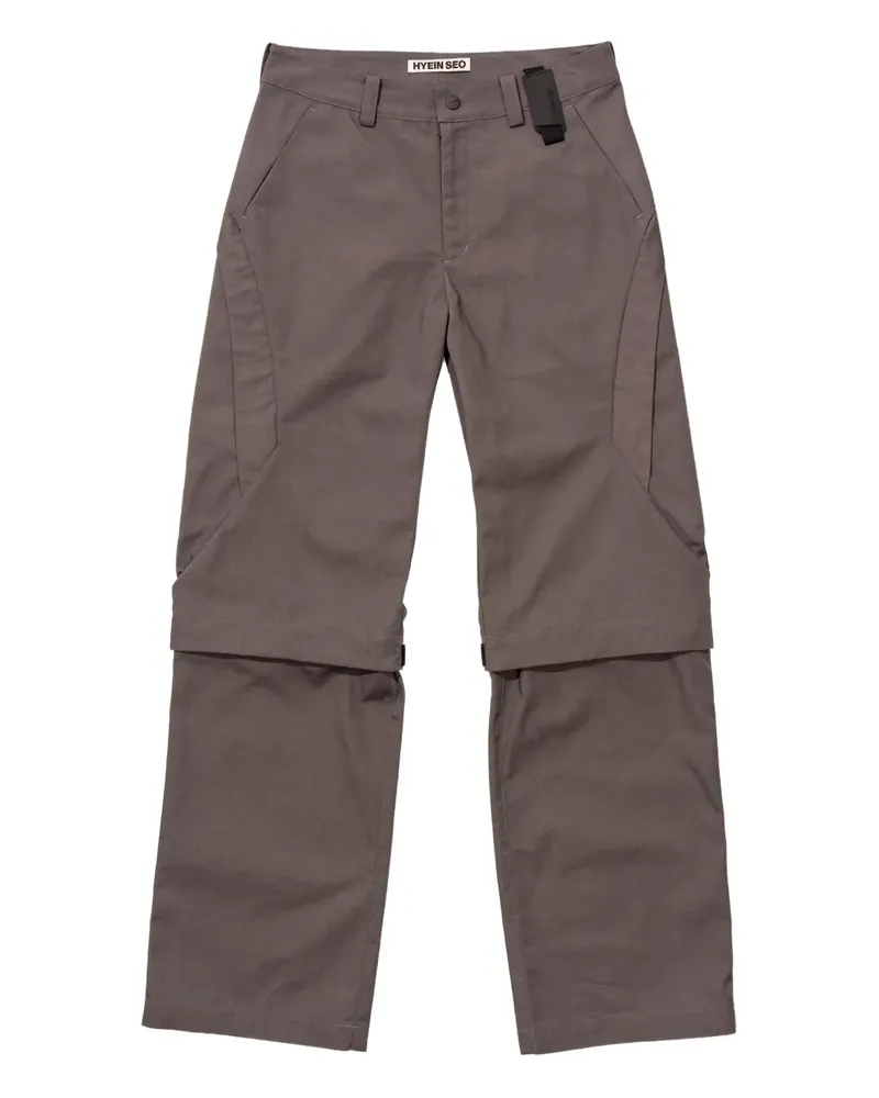 Hyein Seo Hose mit abnehmbarem Reißverschluss - Braun Braun