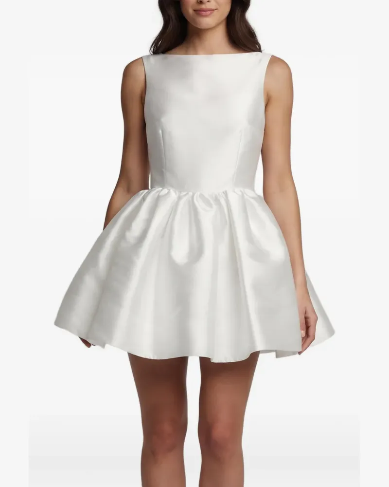 Solace London Ausgestelltes Minikleid aus Satin - Weiß Weiß