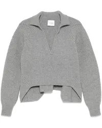 NUDE Gerippter Pullover Grau