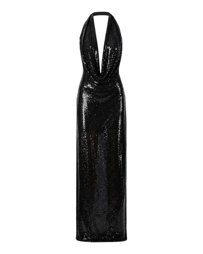 Amazuìn Anja sequin-embellished halterneck maxi dress - Schwarz Schwarz