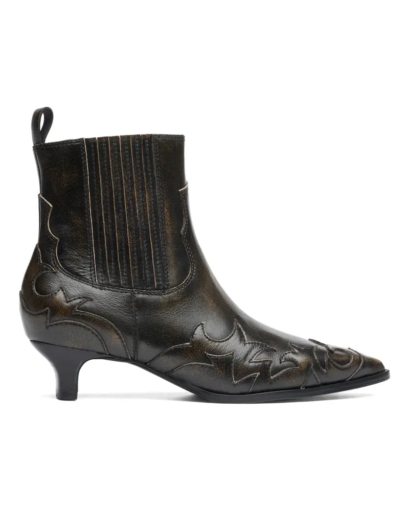 ash Titan Western-Stiefeletten - Schwarz Schwarz