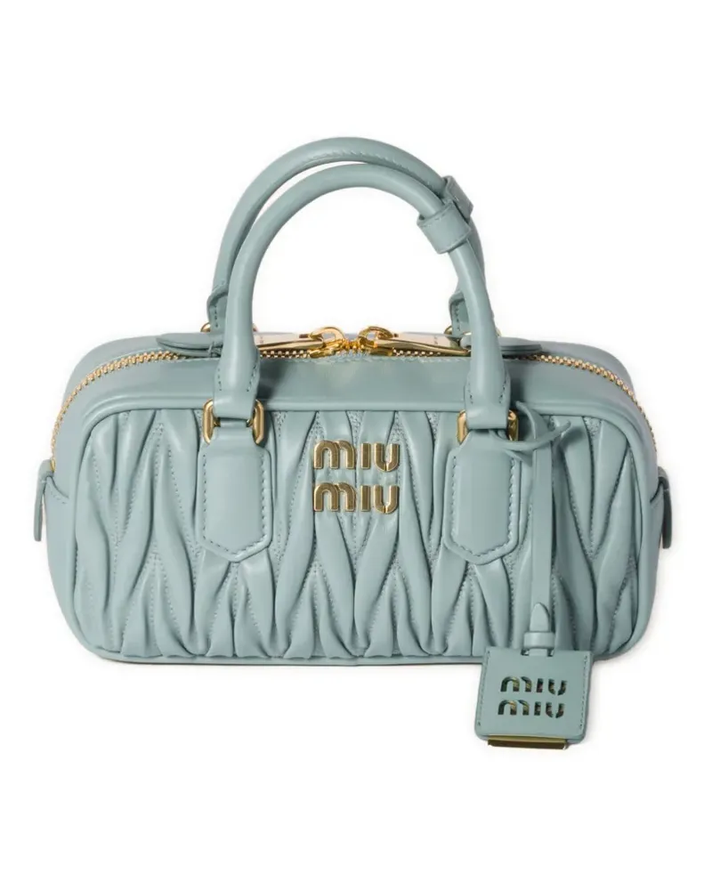Miu Miu Arcadie Matelassé-Shopper - Grün Grün
