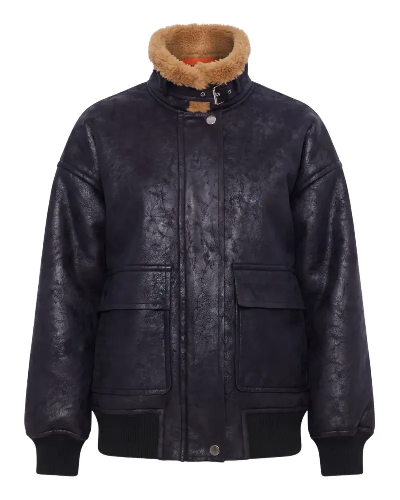 Simon Miller Halle Bomberjacke aus Faux Shearling - Schwarz Schwarz