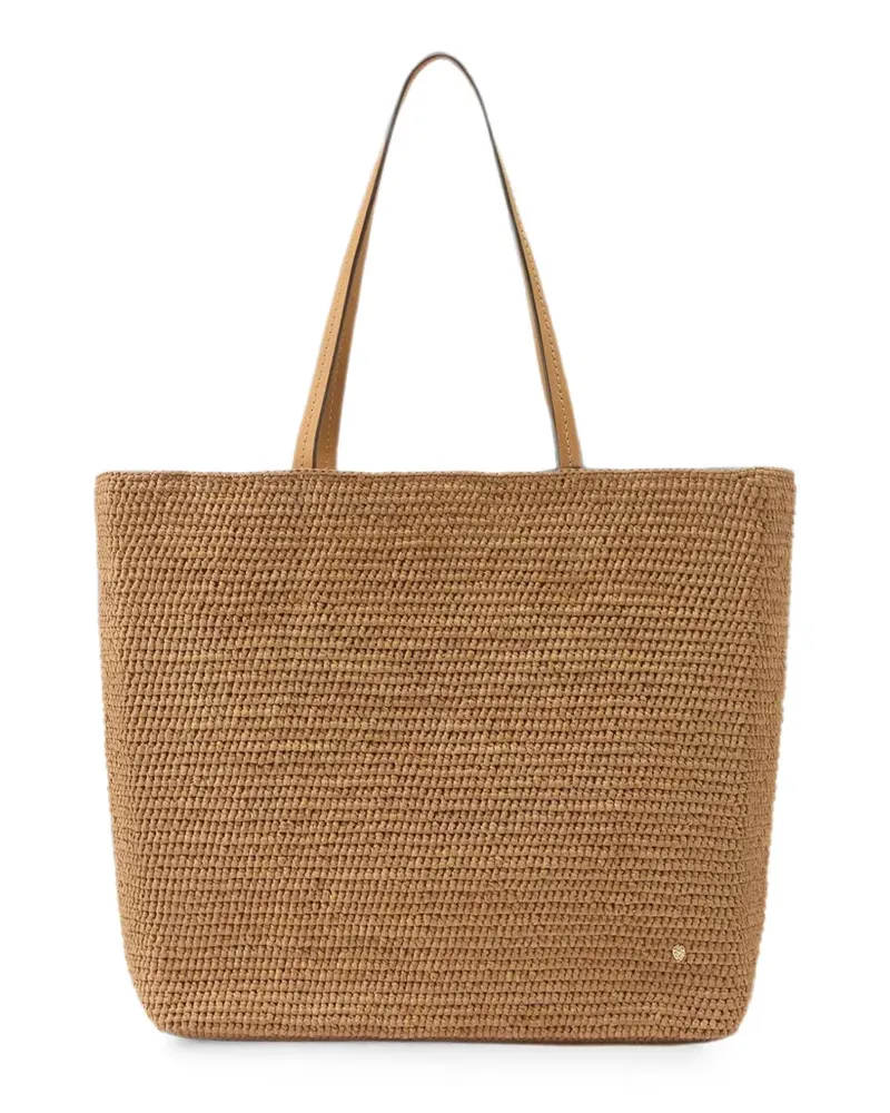 Helen Kaminski woven raffia tote bag - Nude Nude