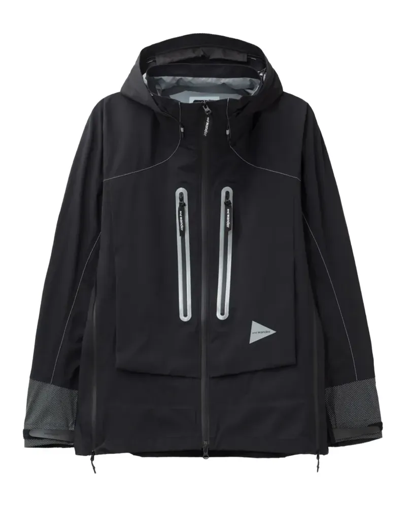 and wander hooded jacket - Schwarz Schwarz
