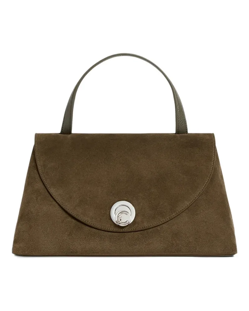 Coccinelle suede top-handle tote bag - Grün Grün