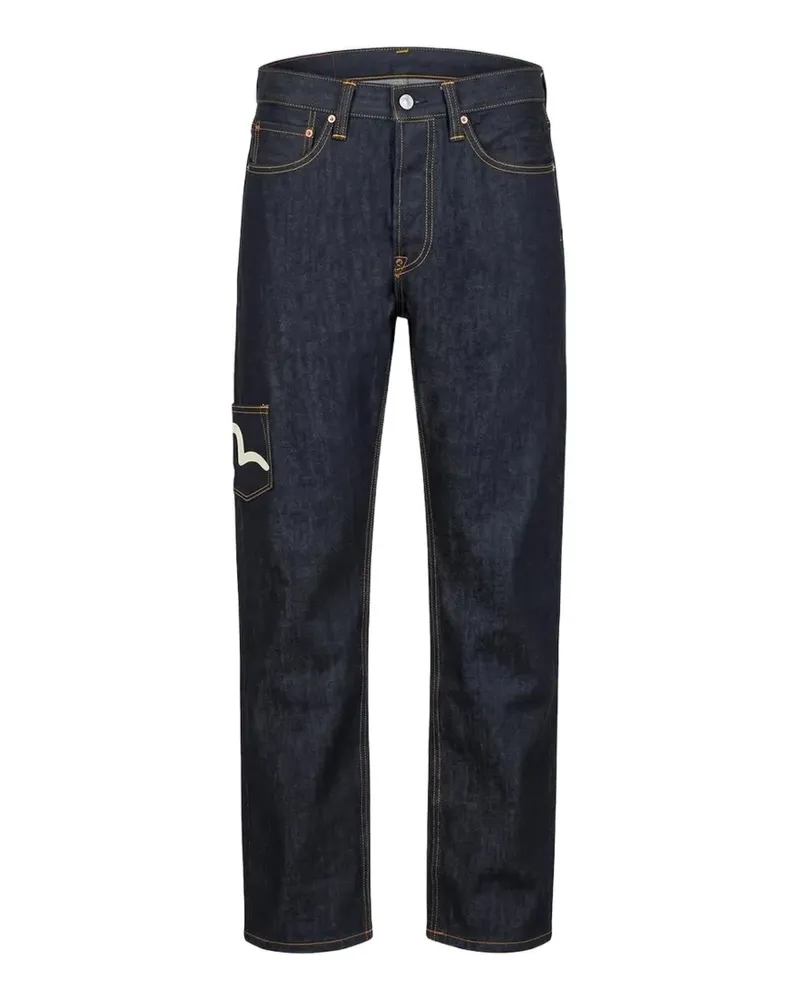 Evisu Jeans mit mehreren Taschen und Seagull Print - Blau Blau