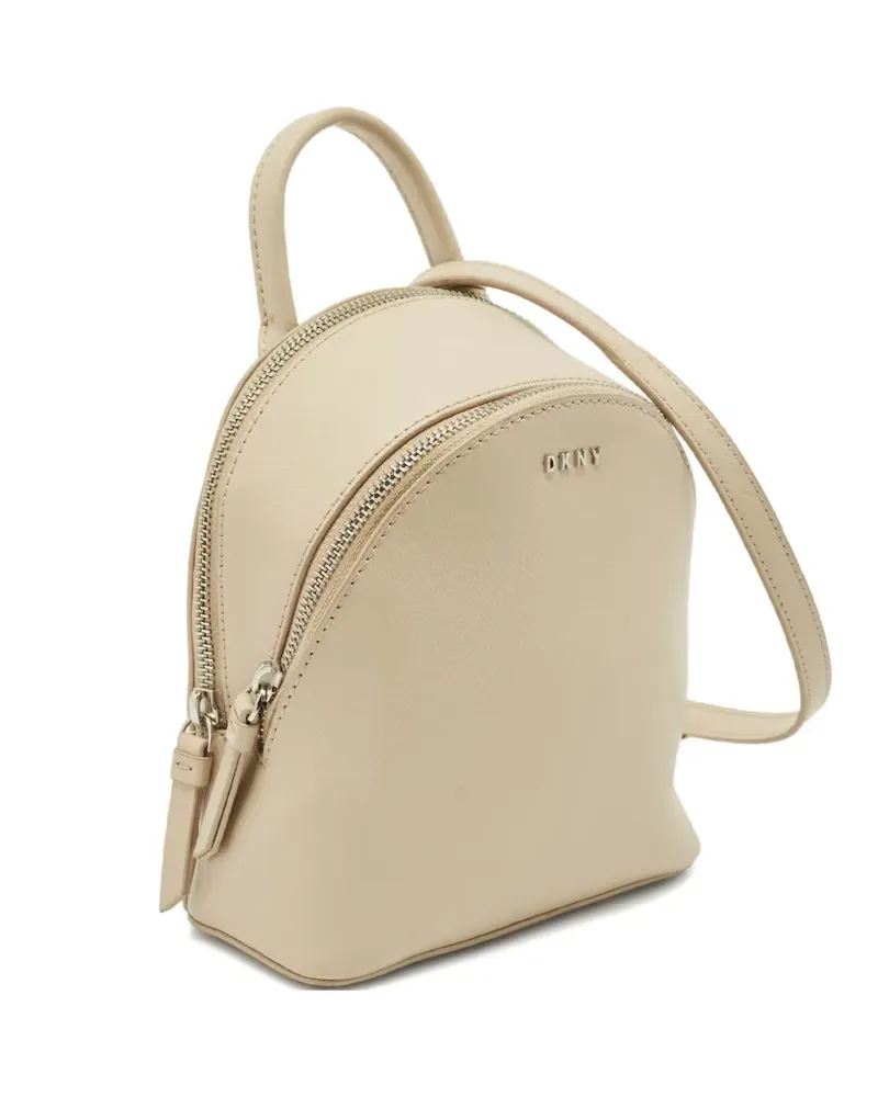 DKNY Mini Bryant Rucksack aus Leder - Weiß Weiß