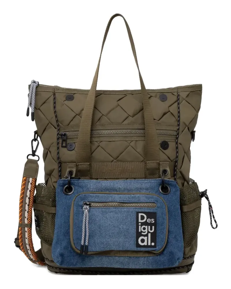 Desigual Gesteppter Voyager XL Rucksack - Grün Grün