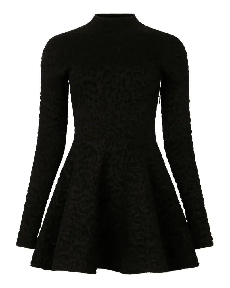 Roberto Cavalli Midikleid mit langen Ärmeln - Schwarz Schwarz