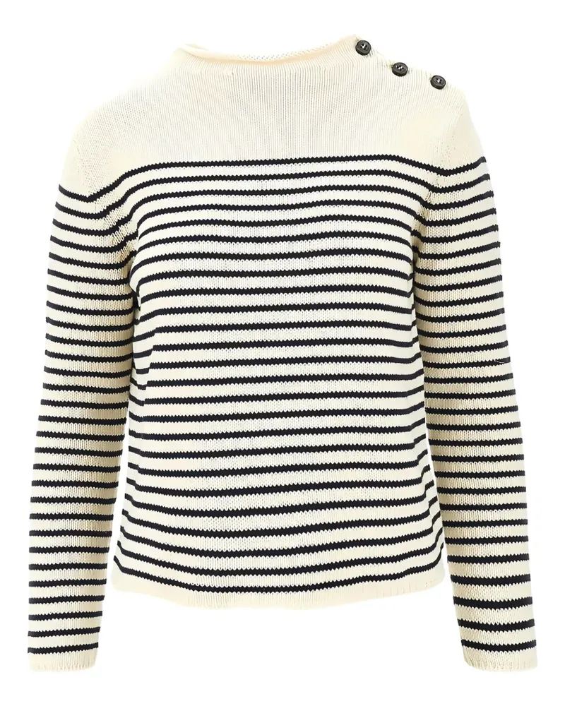 Max Mara Gestreifter Pullover - Nude Nude