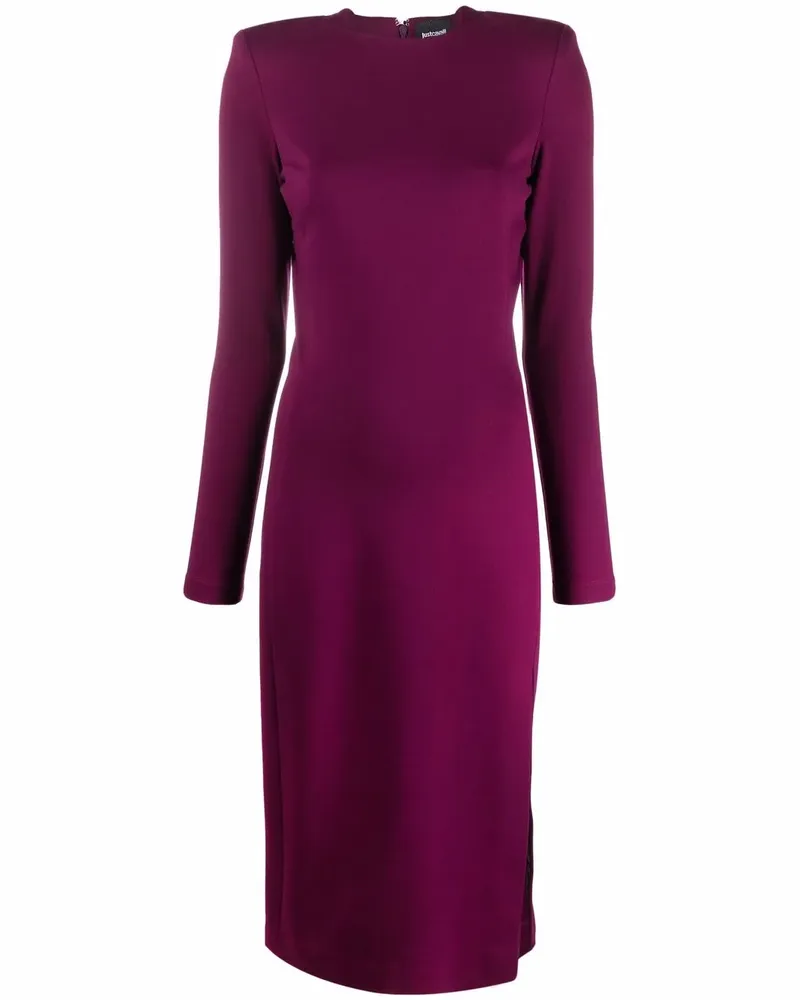 Just Cavalli Midikleid mit langen Ärmeln - Violett Violett
