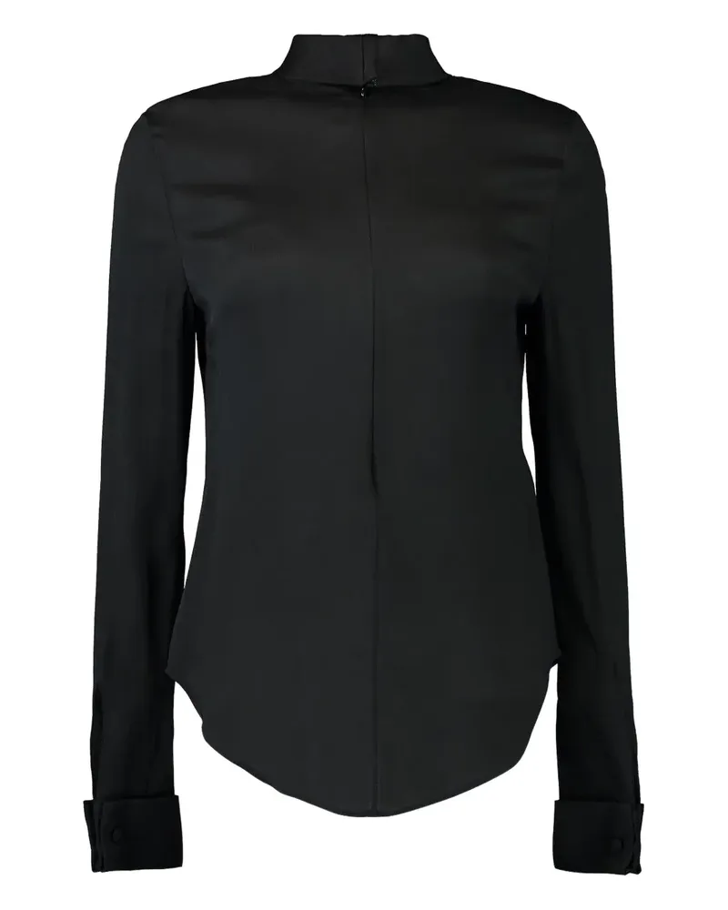 Giambattista Valli Langarmshirt mit Stehkragen - Schwarz Schwarz
