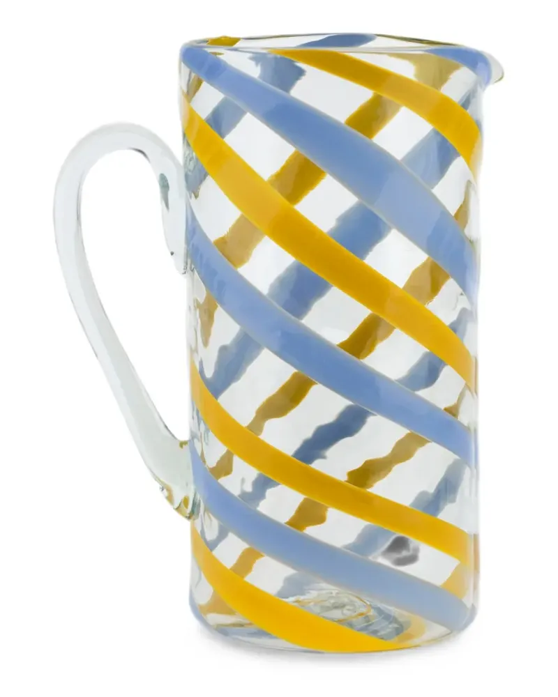 Lisa Corti spiral-stripe pitcher - Blau Blau