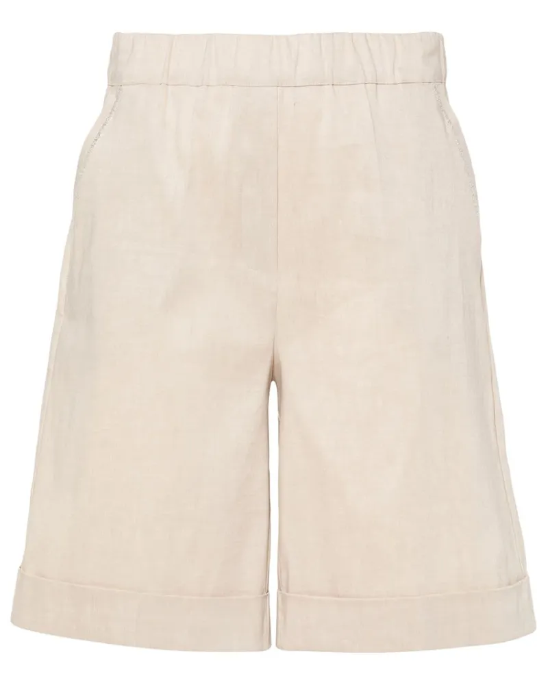 D.EXTERIOR Klassische Shorts mit hohem Bund Nude