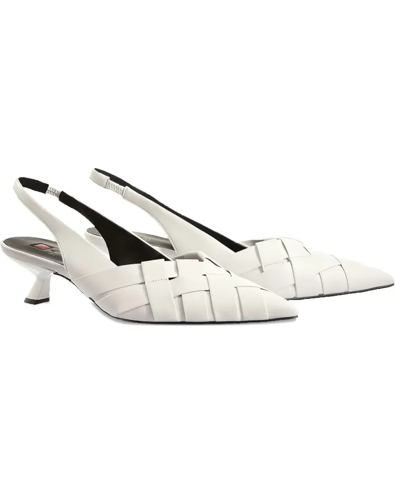 Högl Estelle Kitten-Heel-Pumps mit Slingback-Absatz 45mm - Weiß Weiß