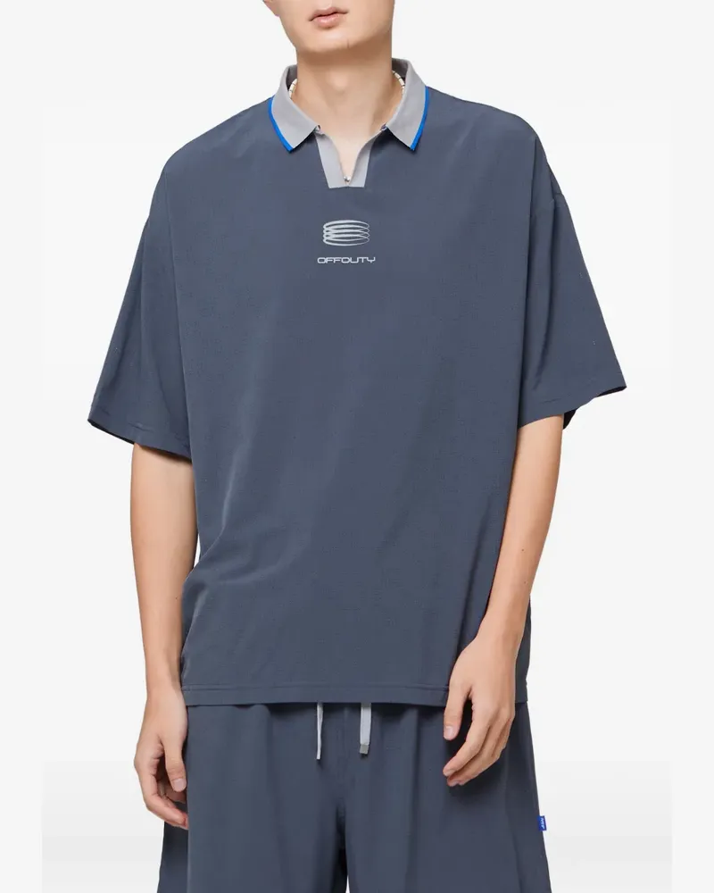 OFF DUTY polo collar rodeo top - Grau Grau