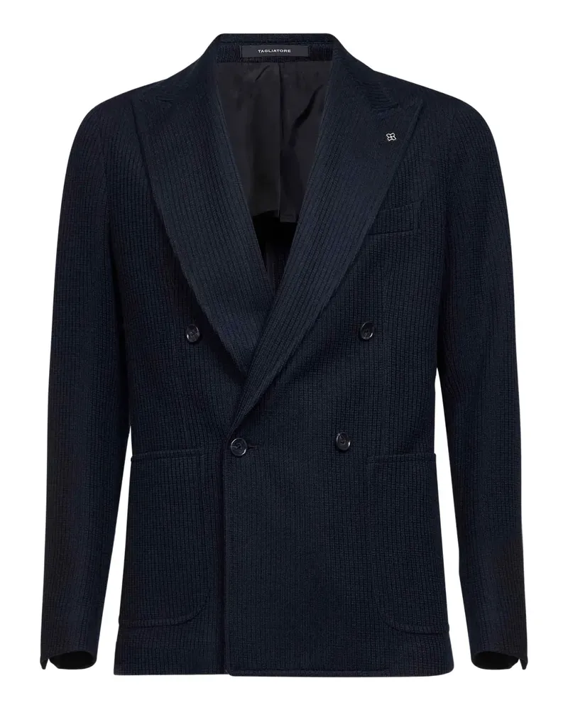 Tagliatore double-breasted peak-lapel blazer - Blau Blau