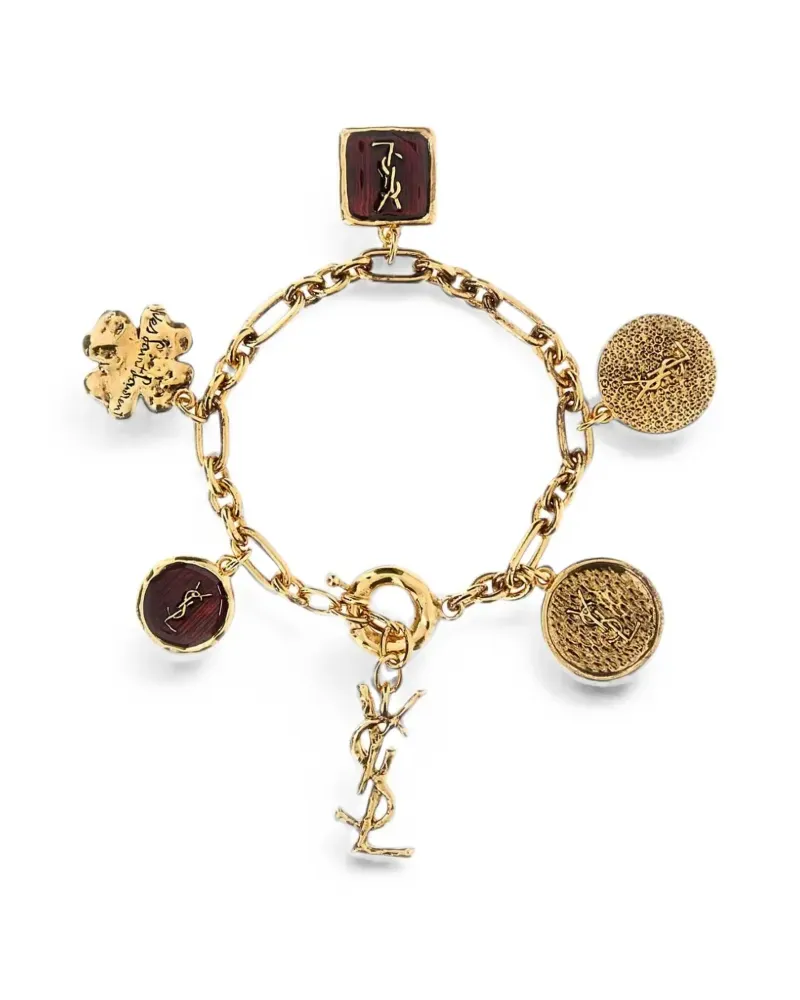 Saint Laurent Cassandre charm bracelet - Gold Gold