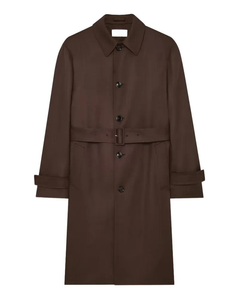 LARDINI single-breasted wool trench coat - Braun Braun