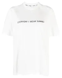 SUNNEI T-Shirt mit Slogan-Print Weiß