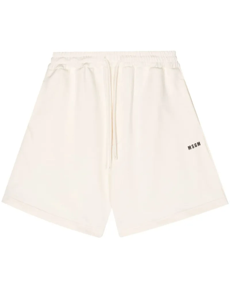 MSGM Joggingshorts mit Logo-Print - Nude Nude