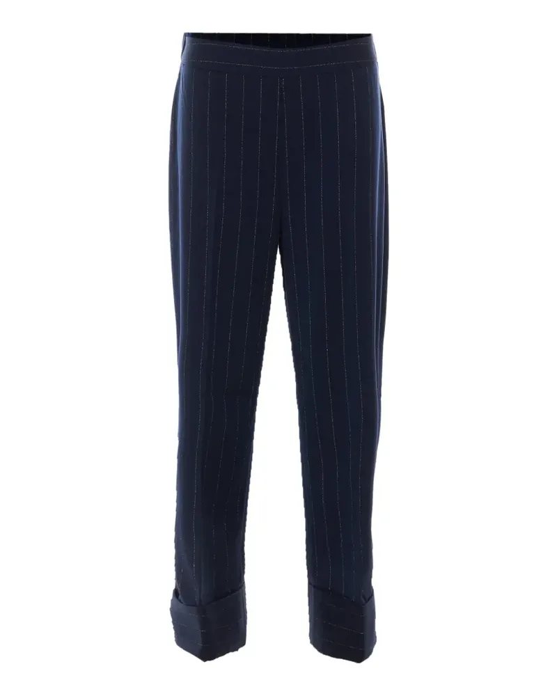 Liu Jo Zigarettenhose mit Nadelstreifen - Blau Blau