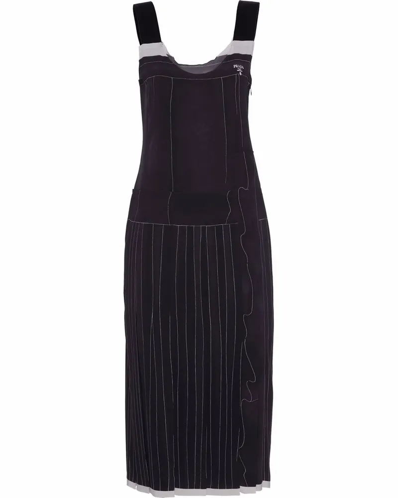 Prada Midikleid aus Seide - Schwarz Schwarz