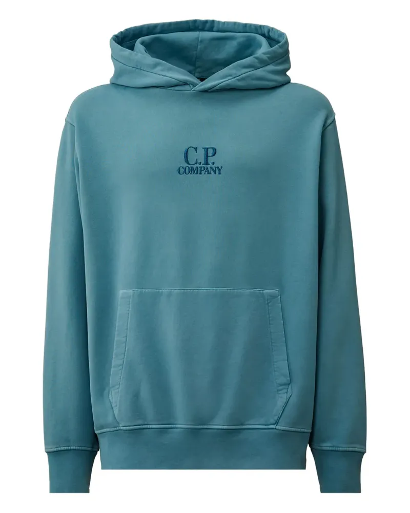 C.P. Company Hoodie mit Logo-Stickerei - Blau Blau