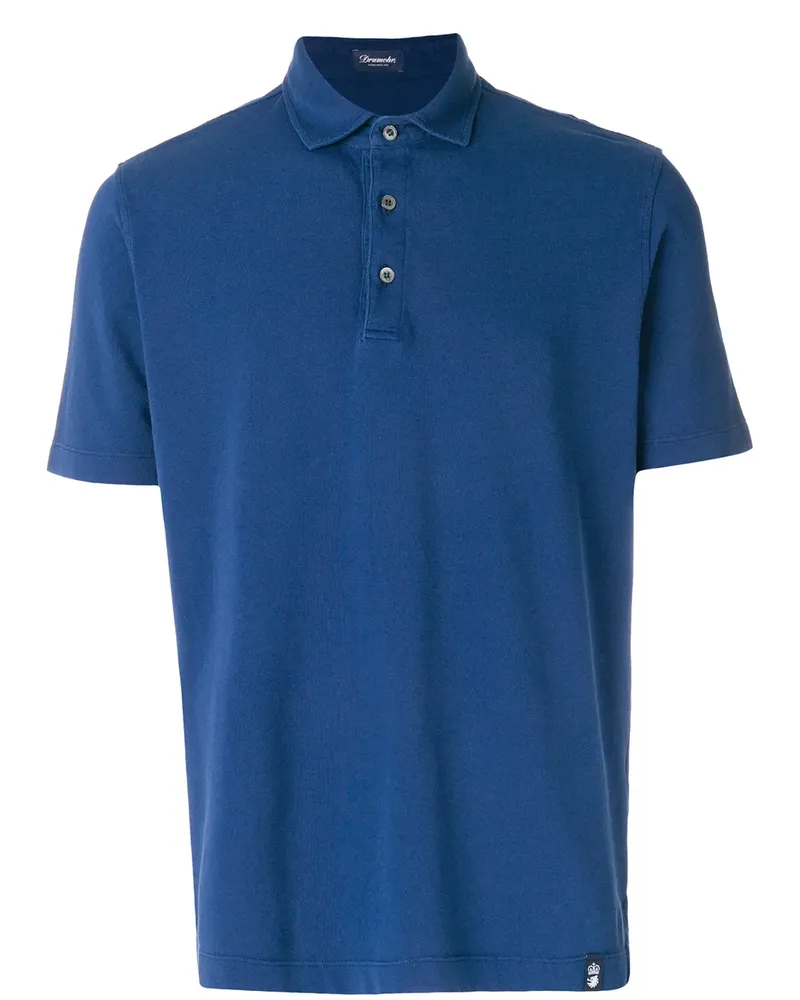 Drumohr  Klassisches Poloshirt - Blau Blau