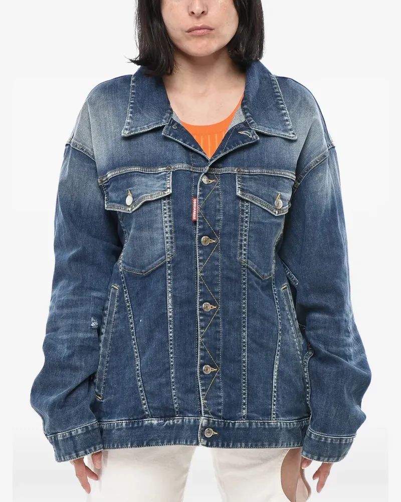 Dsquared2 Icon oversized denim jacket - Blau Blau