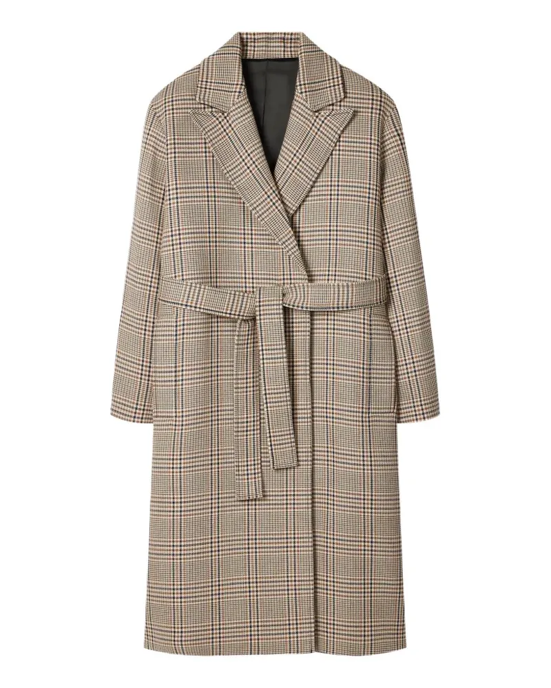 Paul Smith check-belted coat - Nude Nude