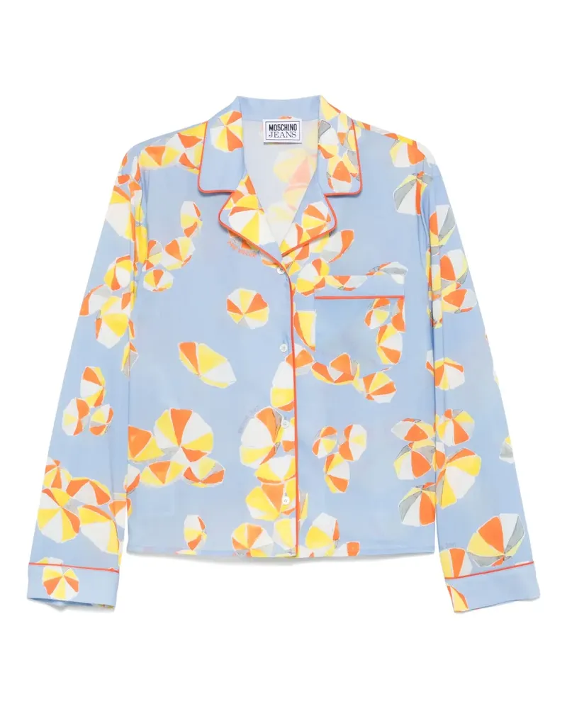 Moschino Hemd mit Sonnenschirm-Print - Blau Blau