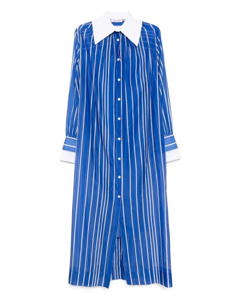 Dice Kayek Gestreiftes Hemdkleid - Blau Blau