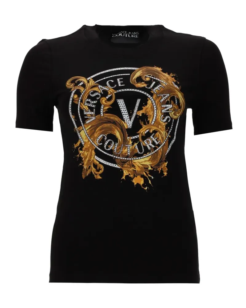 Versace Jeans T-Shirt mit Print - Schwarz Schwarz