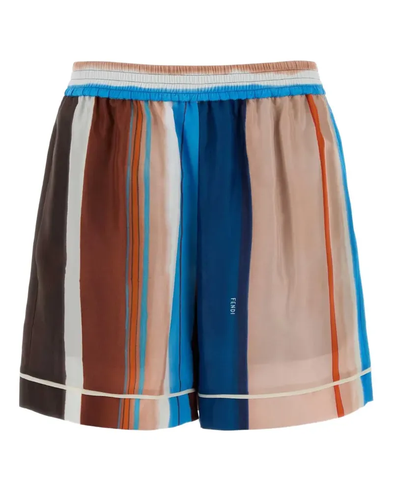 Fendi striped silk shorts - Nude Nude