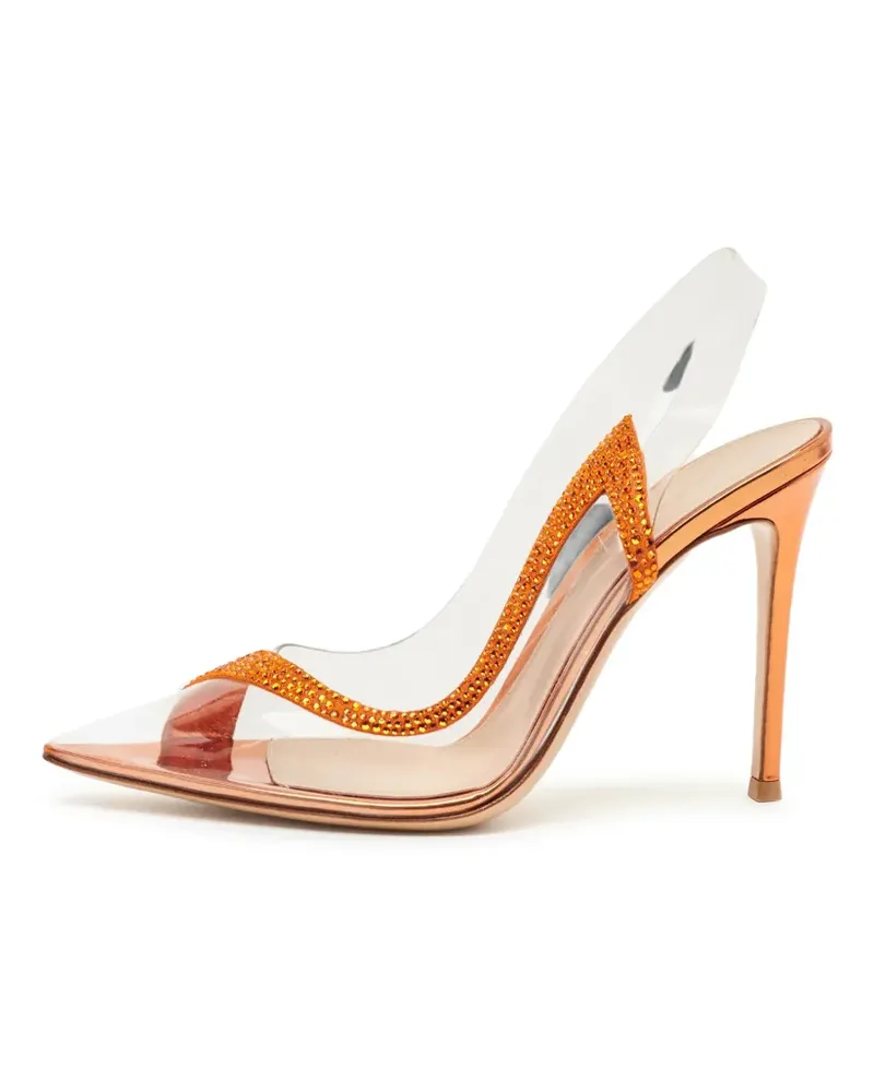Gianvito Rossi Hortensia Pumps mit Kristallen - Weiß Weiß