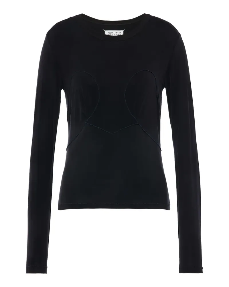 Maison Margiela T-Shirt mit Nahtdetail - Schwarz Schwarz