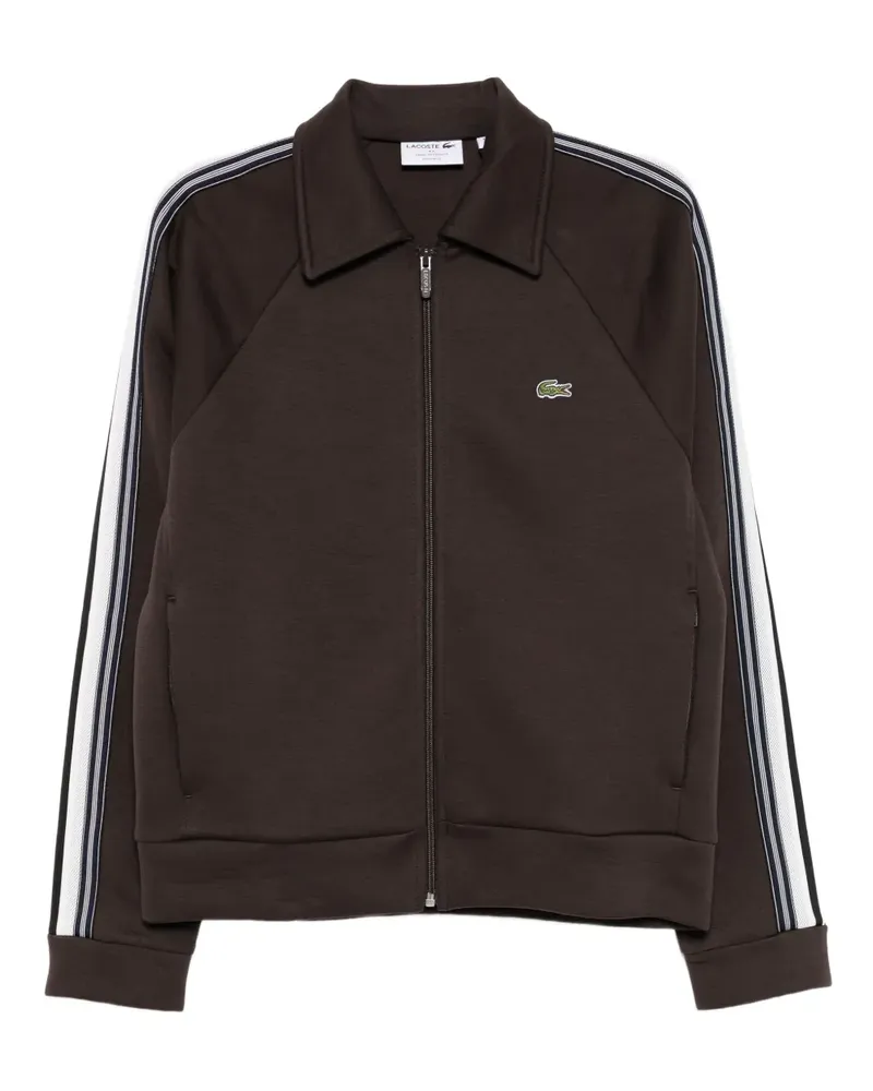 Lacoste Gestreiftes Hemd mit Reißverschluss - Braun Braun