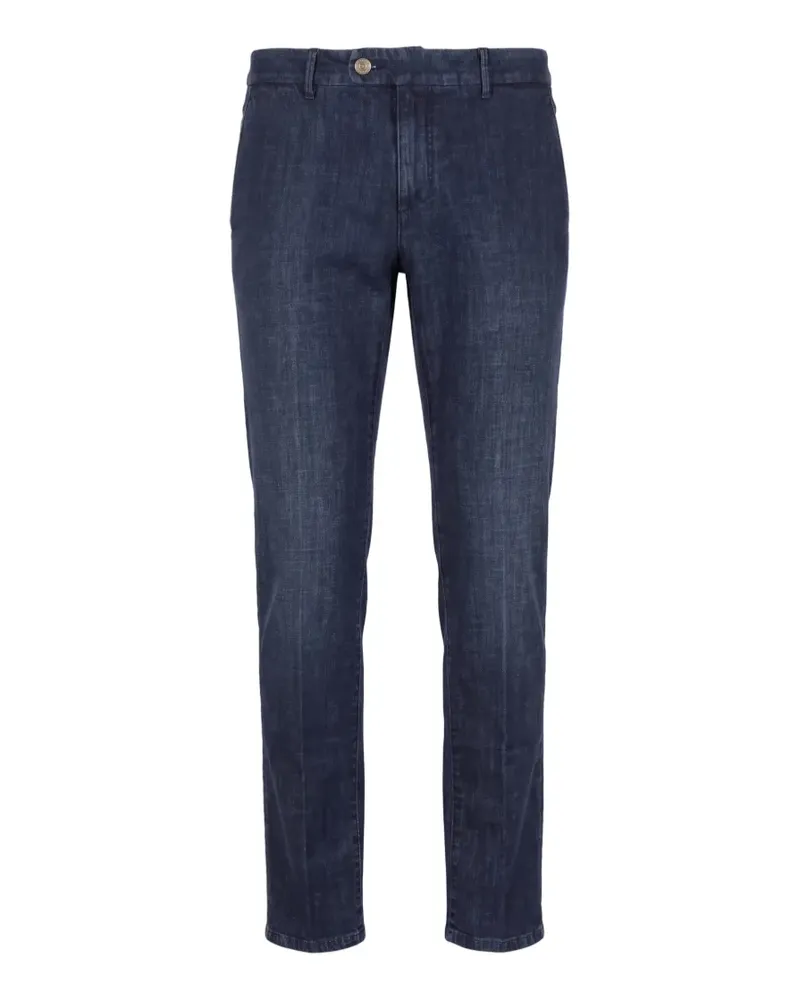 Slowear Slim-Fit-Jeans mit Logo-Patch - Blau Blau