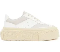 Sneakers mit Plateausohle - Weiß