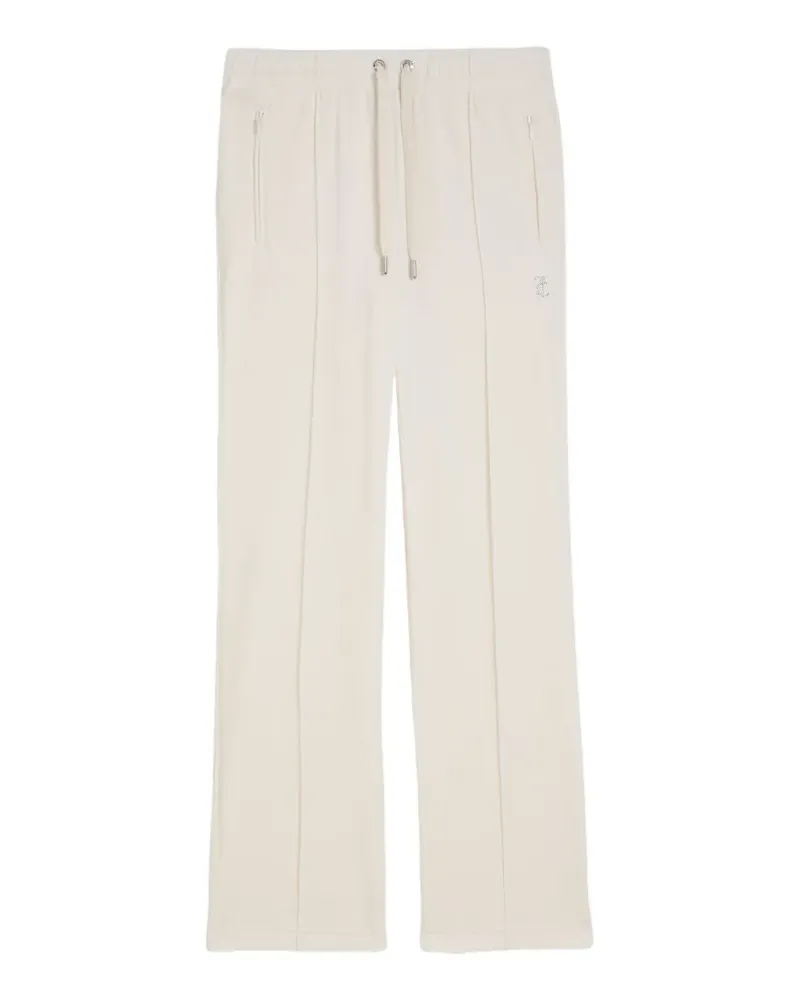 Juicy Couture Diamanté velour track pants - Weiß Weiß