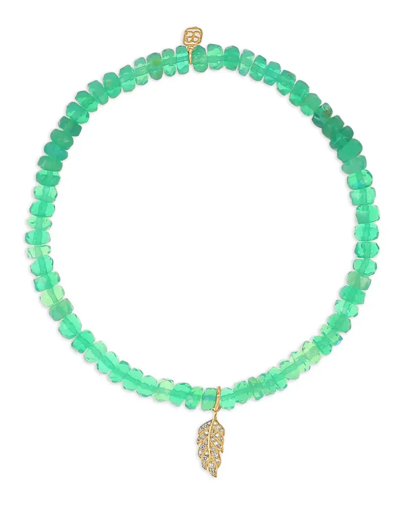 Sydney Evan Feather Armband mit Opal- und Diamantanhänger - Grün Grün