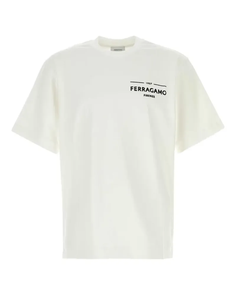 Ferragamo logo-print cotton T-shirt - Weiß Weiß