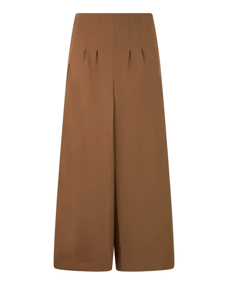 Alberta Ferretti high-waisted pleated palazzo pants - Braun Braun