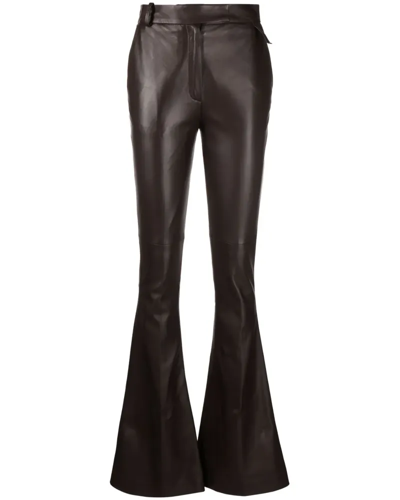 ATTICO Ausgestellte Lederhose - Braun Braun