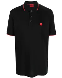 HUGO BOSS Poloshirt mit Logo-Patch Schwarz