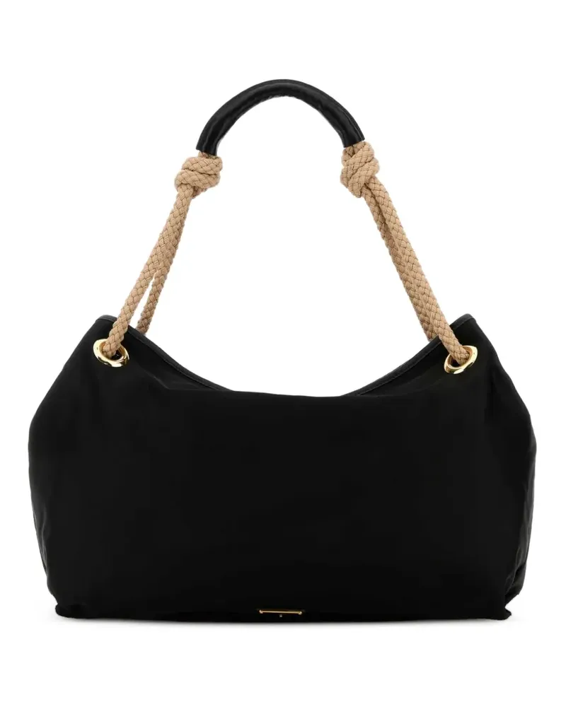 Prada Shopper mit Triangel-Logo - Schwarz Schwarz