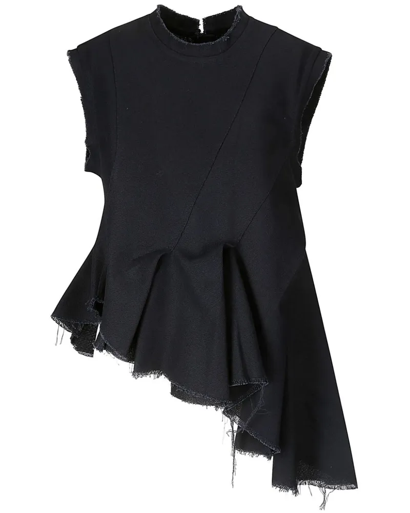 Marques ' Almeida asymmetric peplum top Schwarz